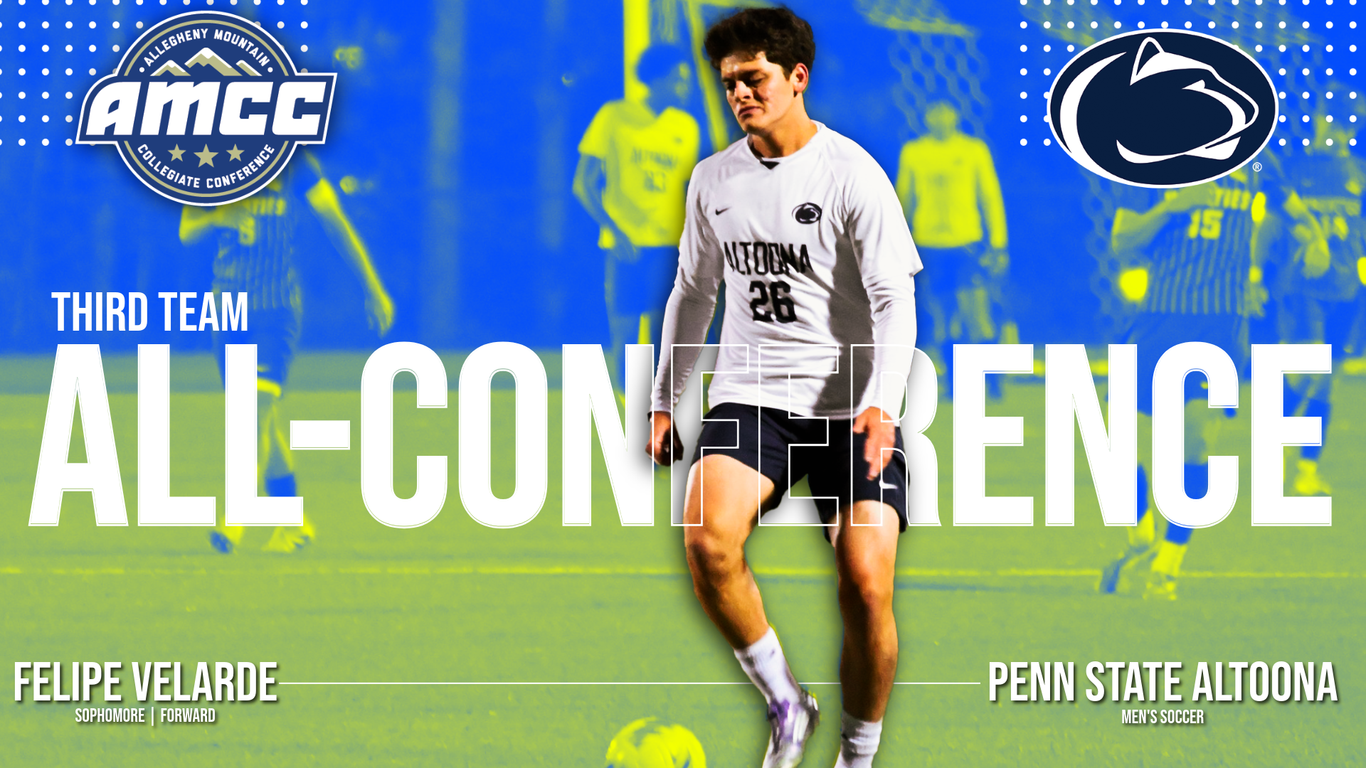 Velarde Selected to All-AMCC Men&rsquo;s Soccer Team