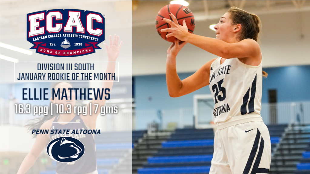 Matthews Named ECAC Regional Rookie of the Month